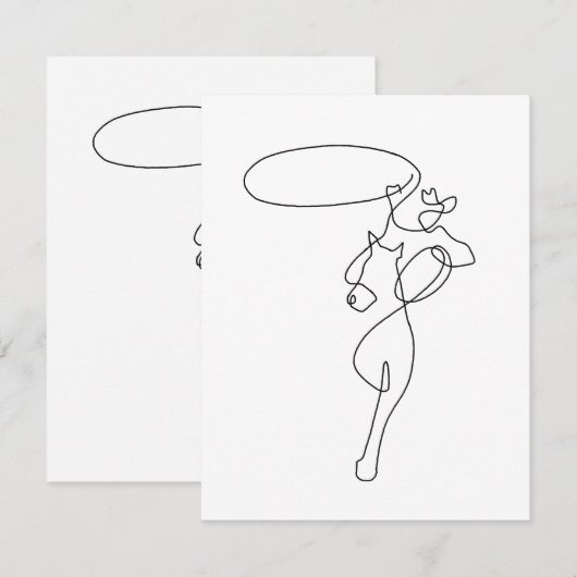 Cowboy Bedankkaart (Voorkant / Achterkant)