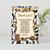 Cowboy bedankkaart Western (Staand voorkant)