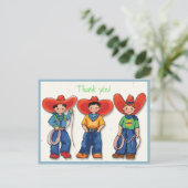 Cowboy bedankt! Kaart (Staand voorkant)