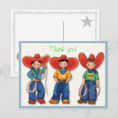 Cowboy bedankt! Kaart (Voorkant / Achterkant)