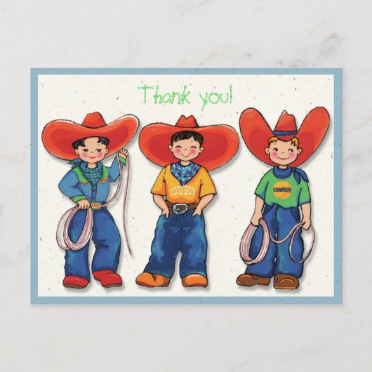 Cowboy bedankt! Kaart (Voorkant)