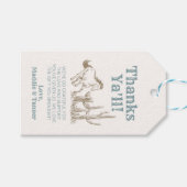 Cowboy bedankt Labels Cadeaulabel (Voorkant (Horizontaal))