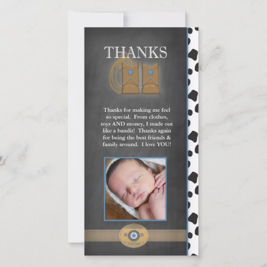 Cowboy Bedankt voor je foto (Voorkant)