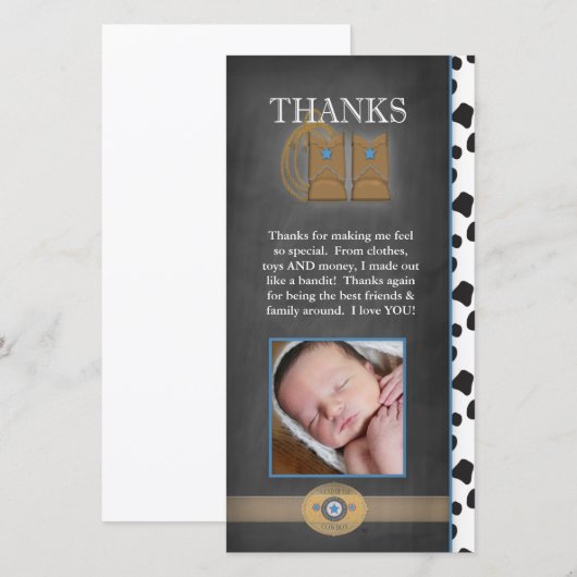 Cowboy Bedankt voor je foto (Voorkant / Achterkant)