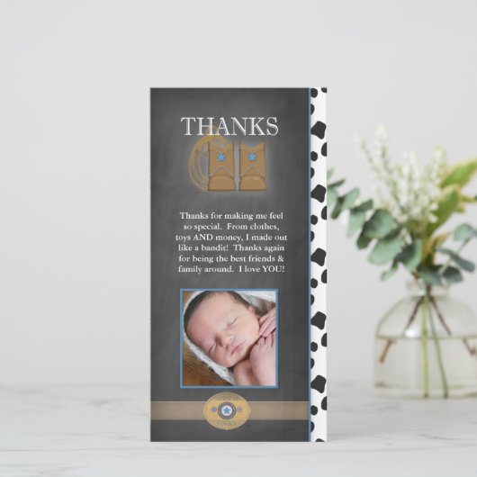 Cowboy Bedankt voor je foto (Staand voorkant)