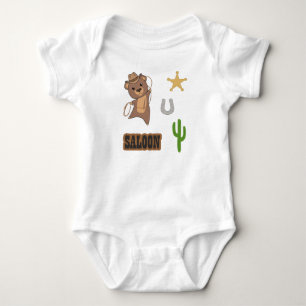 Cowboy Beer Saloon Western Sticker Set Romper