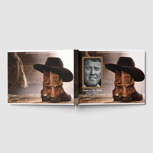 Cowboy Begrafenis Memorial Gastenboek (Volledig)