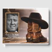 Cowboy Begrafenis Memorial Gastenboek (Voorkant)