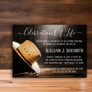 Cowboy Begrafenisdienst Kaart