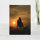 Cowboy Belated Birthday Kaart (Voorkant)