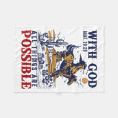 Cowboy Bible Scripture Verse Western Jesus For Men Fleece Deken (Voorkant (Horizontaal))