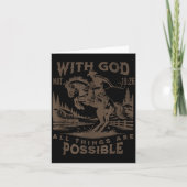 Cowboy Bible Scripture Verse Western Jesus For Men Kaart (Voorkant)