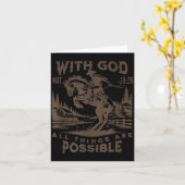 Cowboy Bible Scripture Verse Western Jesus For Men Kaart (Gele Bloem)