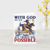 Cowboy Bible Scripture Verse Western Jesus For Men Kaart (Gele Bloem)