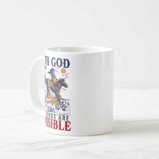 Cowboy Bible Scripture Verse Western Jesus For Men Koffiemok (Voorkant links)