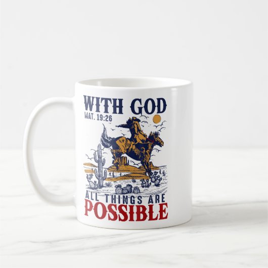Cowboy Bible Scripture Verse Western Jesus For Men Koffiemok (Links)