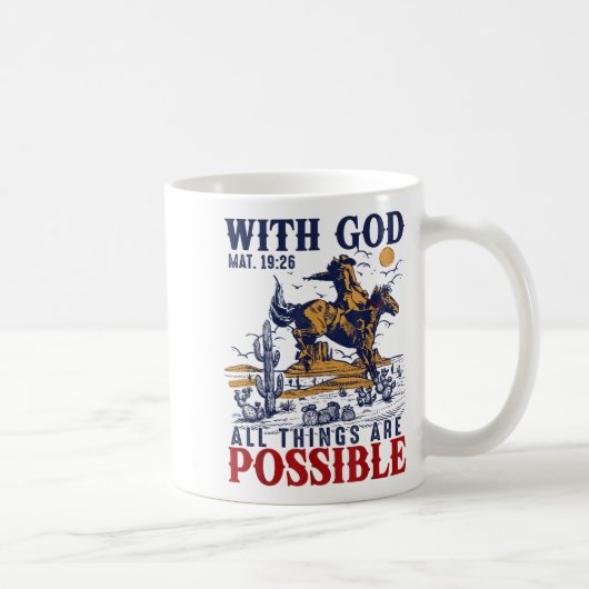 Cowboy Bible Scripture Verse Western Jesus For Men Koffiemok (Rechts)