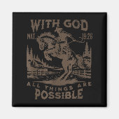 Cowboy Bible Scripture Verse Western Jesus For Men Magneet (Voorkant)
