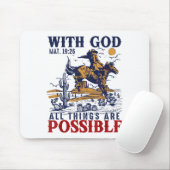 Cowboy Bible Scripture Verse Western Jesus For Men Muismat (Met muis)