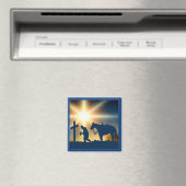 Cowboy bidden met paard bij kruisje magneet (Insitu (Vaatwasser))