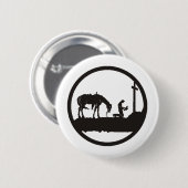 cowboy bidden ronde button 5,7 cm (Voorkant /achterkant)