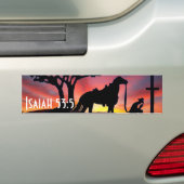 Cowboy bij de westerne Christelijke kruising Bumpersticker (Op auto)