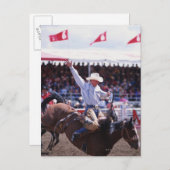 Cowboy bij een Rodeo Briefkaart (Voorkant / Achterkant)