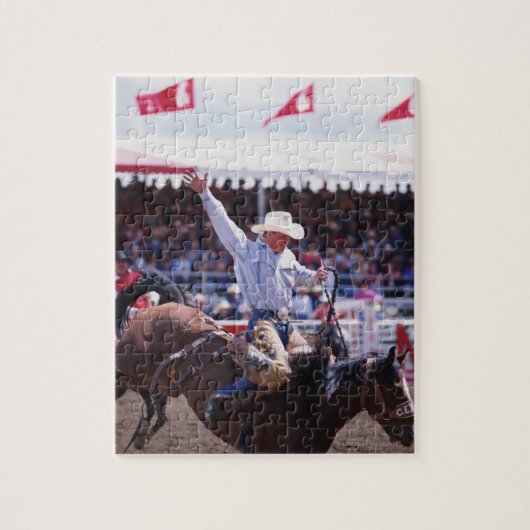 Cowboy bij een Rodeo Legpuzzel (Verticaal)