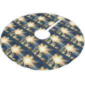 Cowboy bij het kruis Westerne kerstboomrok Kerstboom Rok (Gekanteld)