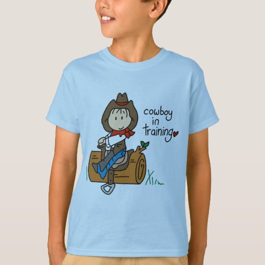 Cowboy bij het trainen van T-shirts en cadeaus (Voorkant)