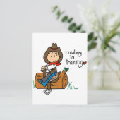 Cowboy bij het trainen van T-shirts en cadeaus Briefkaart (Staand voorkant)
