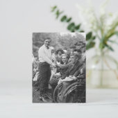 Cowboy bij het Witte Huis, 1925 Briefkaart (Staand voorkant)