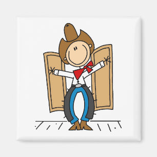 Cowboy bij Saloon T-shirts en cadeaus Magneet