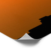 Cowboy bij Sunset Wall Mural Poster (Hoek)