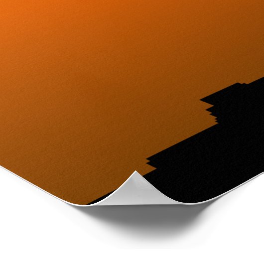 Cowboy bij Sunset Wall Mural Poster (Hoek)