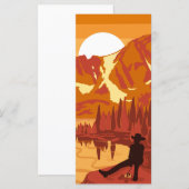 Cowboy bij zonsondergang in de bergen (Voorkant / Achterkant)