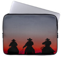 cowboy bij zonsondergang