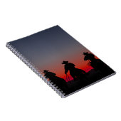 cowboy bij zonsondergang notitieboek (Rechterzijde)