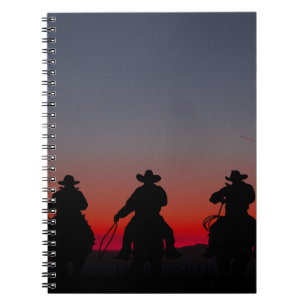 cowboy bij zonsondergang notitieboek