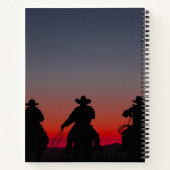 cowboy bij zonsondergang notitieboek (Achterkant)