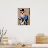 Cowboy Biker Dog Poster (Keuken)