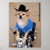Cowboy Biker Dog Poster (Voorkant)