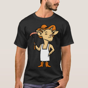 Cowboy Billy Goat Barbecue Chef Mascot 8e T-shirt