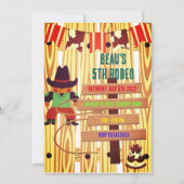 Cowboy Birthday - gepersonaliseerde uitnodiging (Achterkant)