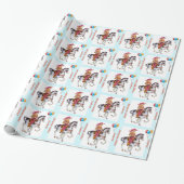 Cowboy Birthday Gift Wrap Cadeaupapier (Uitgerold)