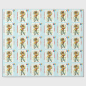 Cowboy Birthday Gift Wrap Cadeaupapier (Vlak)