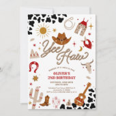 Cowboy Birthday Invitation Boy Kaart (Voorkant)