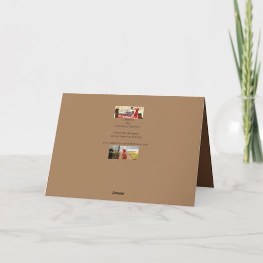 Cowboy Birthday Kaart (Achterkant)