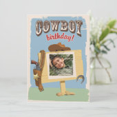 Cowboy Birthday Kaart (Staand voorkant)