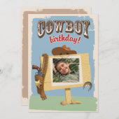 Cowboy Birthday Kaart (Voorkant / Achterkant)